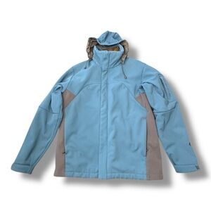 Salomon 2 in 1 Ski Clima Pro Jacket Blue Grey Removable Jacket Outdoor Men’s L